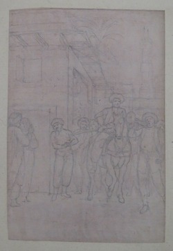 An Eastern Potentate on horseback in a City, with his Entourage behind