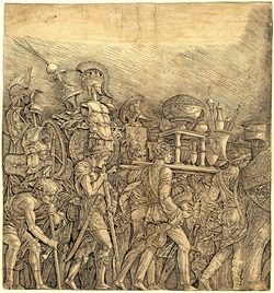 Triumph of Caesar with Soldiers Carrying Trophies