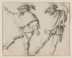 Two Mummers dancing