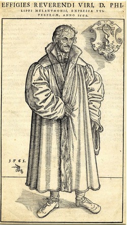 Portrait of Philip Melanchthon, full lengths towards the right