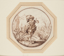 A Cavalier in a Landscape, his Cloak caught in a Bramble Bush
