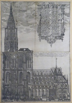 View of the cathedral of Strasbourg