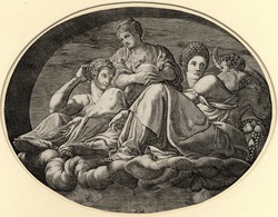 Juno with Two Goddesses and Two Putti