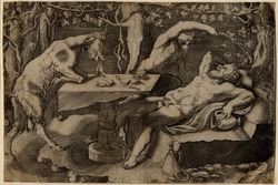 Silenus, a Satyr and a Goat