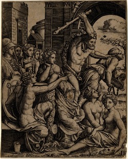 Hercules driving away Envy from the Temple of the Muses, with Apollo seated on the left