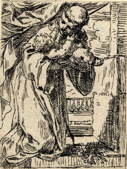 Saint Anthony of Padua holding the Infant Christ