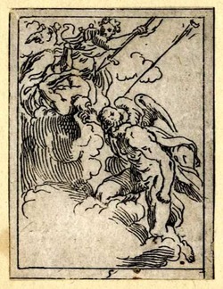 The allegory of Study and Vigilance striking Envy