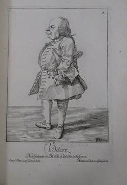 Plate 8: Abbot Paolo Danieli from the Raccolta de vari disegni dell Cavalliero Pietro Leone Ghezzi Romano e di Giovanni Battista Internari Romano e di alcuni altri maestri