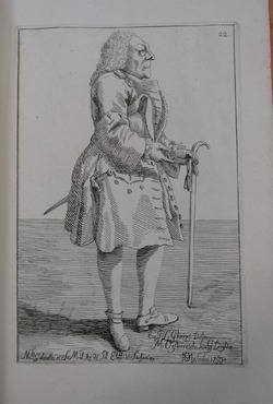 Plate 22: Signor Doctor Violanti from the Raccolta de vari disegni dell Cavalliero Pietro Leone Ghezzi Romano e di Giovanni Battista Internari Romano e di alcuni altri maestri