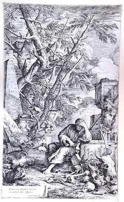 Democritus in meditation