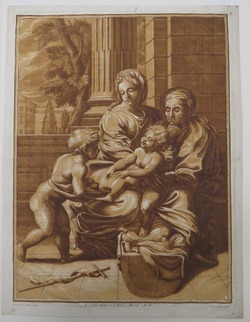 The Virgin and St Anne, and St John presenting fruit to Jesus