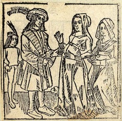Recto: A marriage between a lord an a lady
Verso: unidentified scene (fragment)