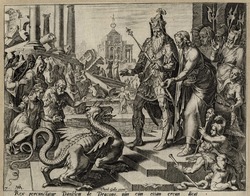 Daniel feeding the dragon