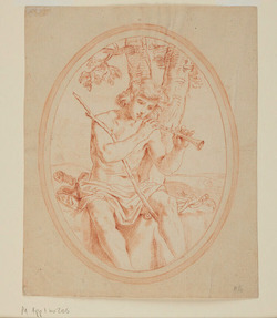 Mercury playing a pipe