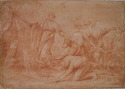 Moses drawing water from the rock