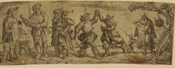 Dancing peasants, a frieze