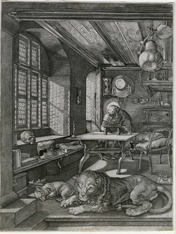 St Jerome in his study