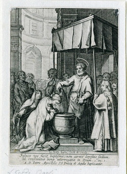 Baptism of St Prisca by St Peter