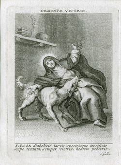 St Rose with an angel