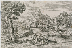 A couple in a landscape