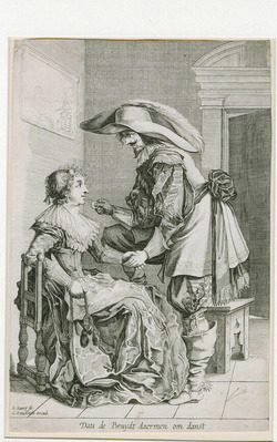 Man offering a seated courtesan a coin