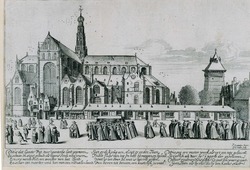 View of the church of St Bavo in Haarlem