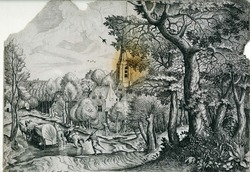 Landscape with shallow pond