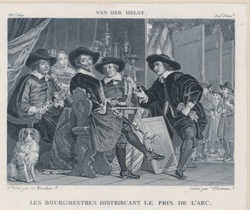 Plate 609: The Four Officers distributing the trophies of the archery competition