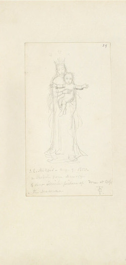 Sketch of the Virgin Mary and the Infant Christ
