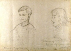 Portrait Sketches of Ralph Thomas and of the Artist himself