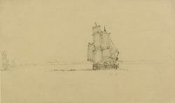 A Schooner near Shore