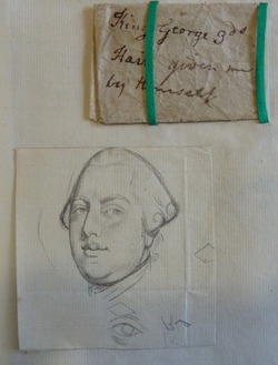Study for a Portrait of George III (accompanied by a Lock of the King's Hair)