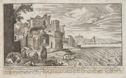 Bound volume containing 50 plates illustrating ruined views in Rome, Tivoli, Pozzuoli etc