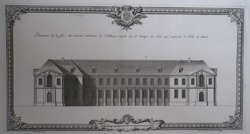 Upright of the facade of the new buildings of the Abbaye Royale of St Denis