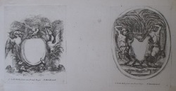 Design for two cartouches, from the series 'Nouvelles inventions de Cartouches', plates 3 and 4
