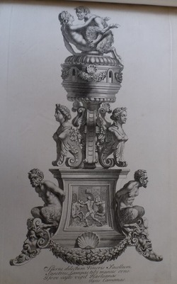 Three-sided bronze stand