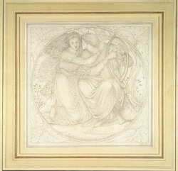 Orpheus playing to Eurydice