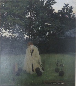 Lady in a garden