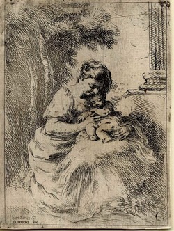 Madonna and Child before a Column