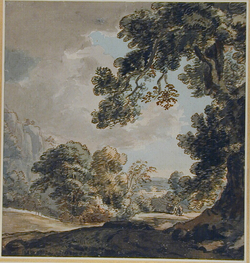 Woodland View with a Castle in the Distance