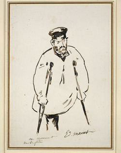 A man on crutches