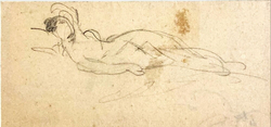 Theatrical Sketches, Madame Pasta reclining