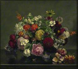 Still Life: A Bowl of mixed Flowers