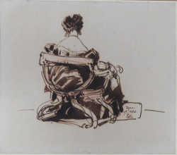 Georgina, Duchess of Bedford, seated