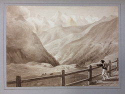 Summit of the Simplon looking towards Valais