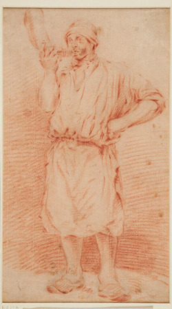 Man blowing a Horn