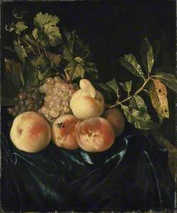 Still Life of Peaches and Grapes