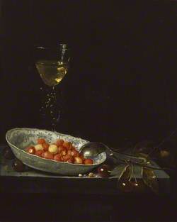 Still Life with Strawberries and Cherries