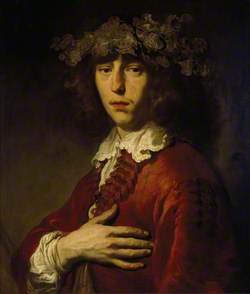 A young Man wearing a Wreath of Vine Leaves