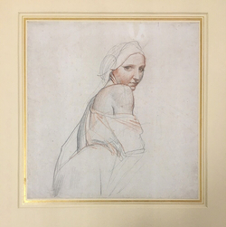 A Woman looking over her Shoulder